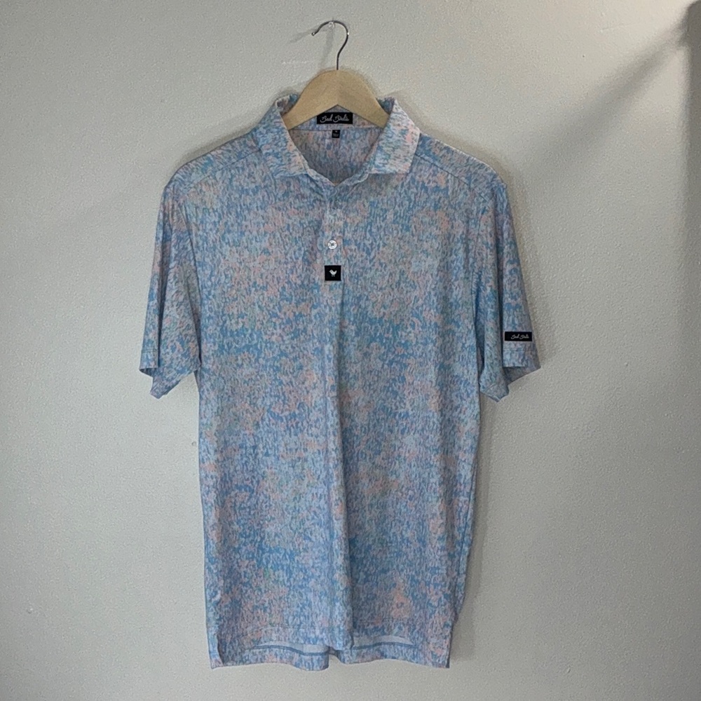 Bad Birdie Blue and Pink Golf Shirt